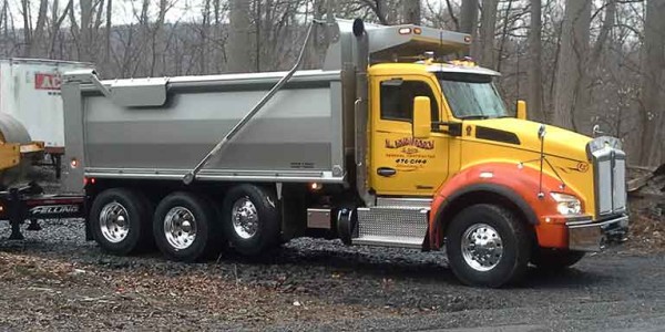 A picture of the newest of the trucking fleet.