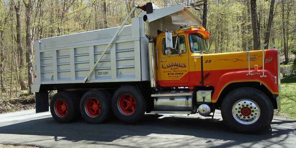 Dump truck used for excavation work