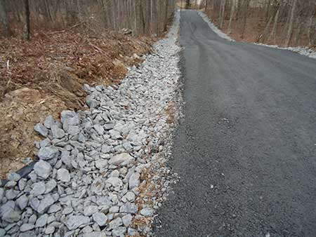 A picture of the completed second section of a community road in East Stroudsburg