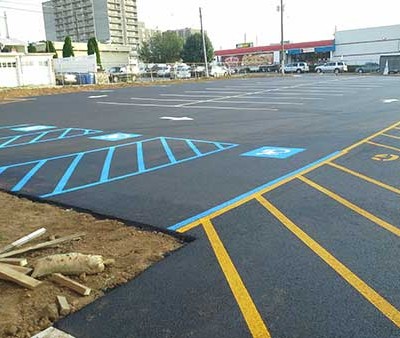 A Picture of the larger parking lot installed