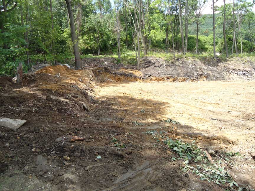 The area where we dug the for the foundation of the building